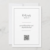 ミニマリストのウェディング招待状 招待状 (裏面)