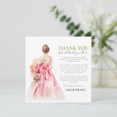 ミニマリストのウェディング ブライダルシャワーのお礼 招待状 (スタンド正面)