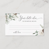 ミニマリストのエバーグリーン日付の夜のアイディア。日付jar エンクロージャーカード (正面)