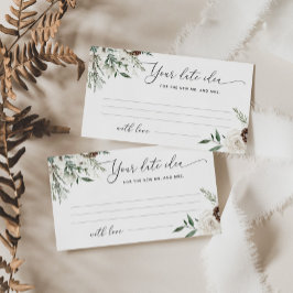 ミニマリストのエバーグリーン日付の夜のアイディア。日付jar エンクロージャーカード