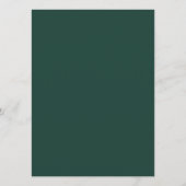 ミニマリストのエメラルドグリーン遠くに結婚1日 メニュー (裏面)