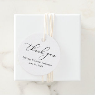 ミニマリストのエレガンス結婚書道のラウンド フェイバータグ