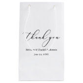 ミニマリストのエレガンス結婚書道 スモールペーパーバッグ (正面)