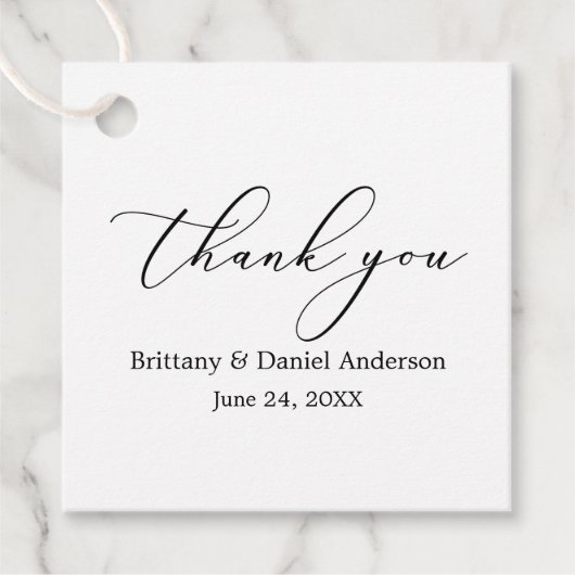 ミニマリストのエレガンス結婚書道 フェイバータグ (正面)