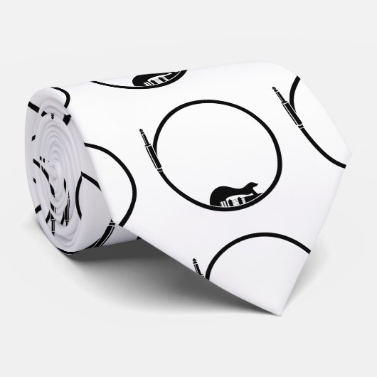 ミニマリストのエレキギター ネクタイ (ロール)