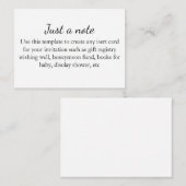 ミニマリストのエンクロージャカーモダンド結婚の エンクロージャーカード (正面/裏面)