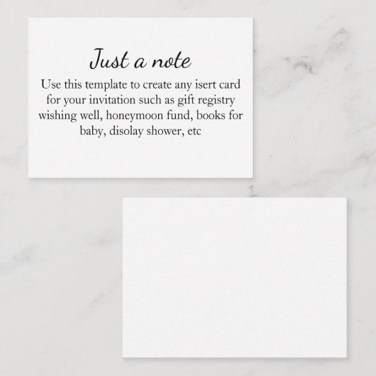 ミニマリストのエンクロージャカーモダンド結婚の エンクロージャーカード (正面/裏面)