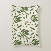 ミニマリストのオリーブとブランチ – シームレスなパターン。 アクセントクッション (正面(垂直))