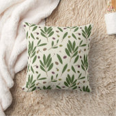 ミニマリストのオリーブとブランチ – シームレスなパターン。 クッション (ブランケット)