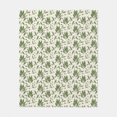 ミニマリストのオリーブとブランチ – シームレスなパターン。 フリースブランケット (正面)