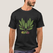 ミニマリストのオリーブと枝。 Tシャツ (正面)