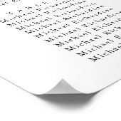 ミニマリストのオリーブ結婚リーフの9テーブル席 ポスター (角)