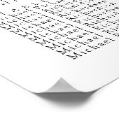 ミニマリストのオリーブ結婚リーフ18テーブル席 ポスター (角)