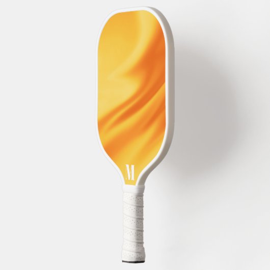 ミニマリストのオレンジと白のモノグラモダンム ピックルボールラケット (左)