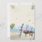 ミニマリストのオーダーメイド結婚式招待状カード 招待状 (裏面)