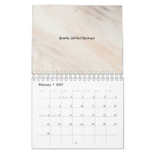 ミニマリストのカスタマイズ：白黒 カレンダー (2月 2027)