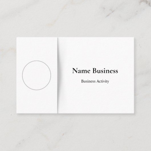 ミニマリストのカスタマイズ：白黒 名刺 (正面)