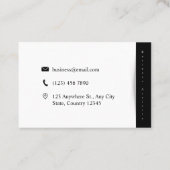 ミニマリストのカスタマイズ：白黒 名刺 (裏面)