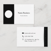 ミニマリストのカスタマイズ：白黒 名刺 (正面/裏面)