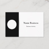 ミニマリストのカスタマイズ：白黒 名刺 (正面)