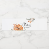 ミニマリストのカボチャの赤ちゃんシャワー ペットボトルラベル (シングルラベル)