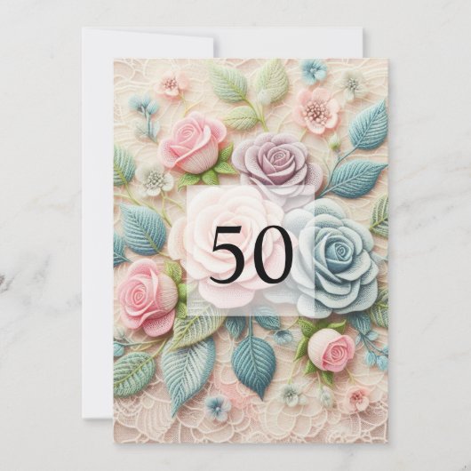 ミニマリストのカリグラフィーテキストの誕生日パーティー 招待状 (正面)