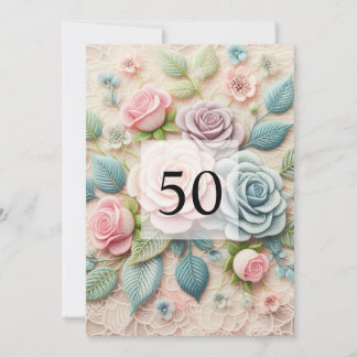 ミニマリストのカリグラフィーテキストの誕生日パーティー 招待状