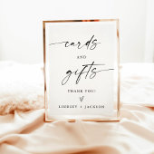 ミニマリストのカードとギフトのサイン、5x7モダンのサイン ポスター