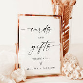 ミニマリストのカードとギフトのサイン、5x7モダンのサイン ポスター