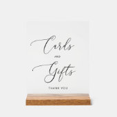 ミニマリストのカードとギフトは曇った アクリルサイン (正面)