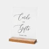 ミニマリストのカードとギフトは曇った アクリルサイン (傾斜)