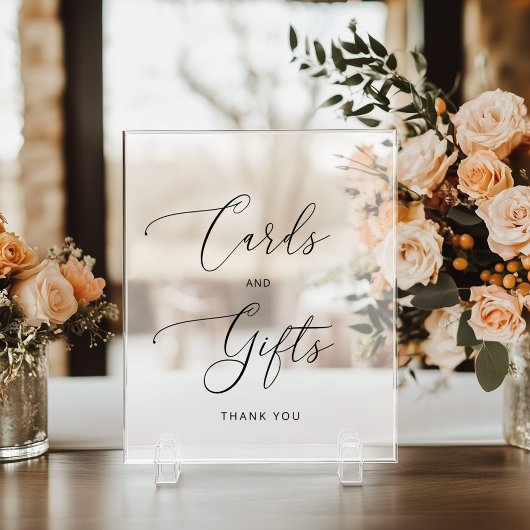 ミニマリストのカードとギフトは曇った アクリルサイン