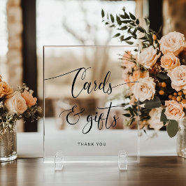 ミニマリストのカードとギフト アクリルサイン