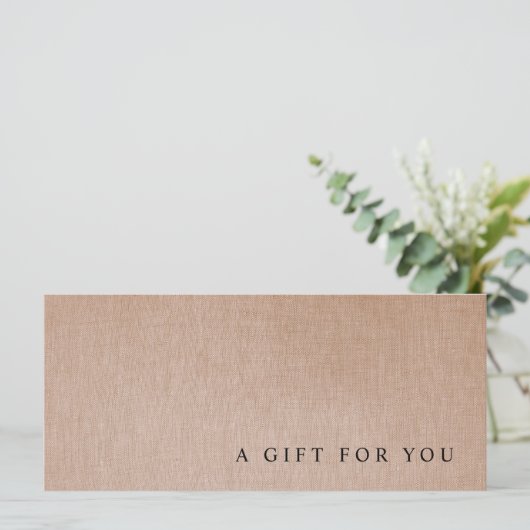 ミニマリストのギフト券 (スタンド正面)