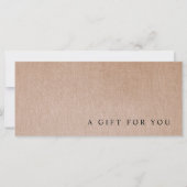 ミニマリストのギフト券 (正面)