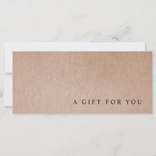 ミニマリストのギフト券 (正面)