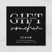 ミニマリストのギフト証明書のロモダンゴ スクエア名刺 (正面)