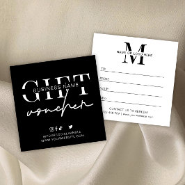 ミニマリストのギフト証明書のロモダンゴ スクエア名刺