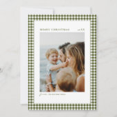 ミニマリストのギンガムのクリスマス年のレビュー写真 シーズンカード (正面)