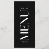 ミニマリストのクライ結婚ブラックのメニュー メニュー (正面)