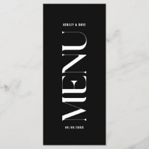 ミニマリストのクライ結婚ブラックのメニュー