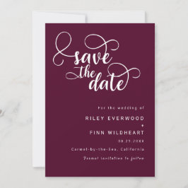 ミニマリストのクラスウェディングは日付の招待を保存 セーブザデート