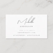 ミニマリストのクラススクリプト名刺 名刺 (裏面)