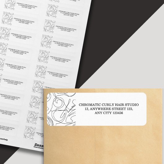 ミニマリストのクラス白黒抽象芸術パターン ラベル