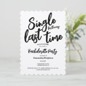 ミニマリストのクラフト紙バチェロレッテパーティー招待状 招待状 (スタンド正面)