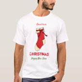 ミニマリストのクリスマスと新年の幸せなTシャツ Tシャツ (正面)
