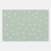 ミニマリストのクリスマスグリーンパインの贈り物 ラッピングペーパーシート (正面3)