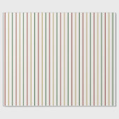 ミニマリストのクリスマスストライプの ラッピングペーパー (フラット)