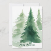 ミニマリストのクリスマスツリーズウォーター企業のカラー シーズンカード (正面)