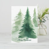 ミニマリストのクリスマスツリーズウォーター企業のカラー シーズンカード (スタンド正面)